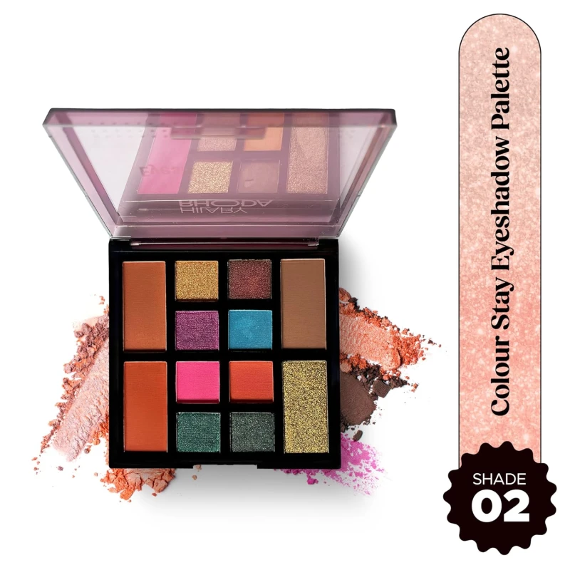 Hilary Rhoda Colour Stay Eyeshadow Palette | 12 Shades | Highly Pigmented & No Fallout | Matte & Shimmer Finish | Blendable Eyeshadow Palette | 20g (Shade 2) thumbnail 2